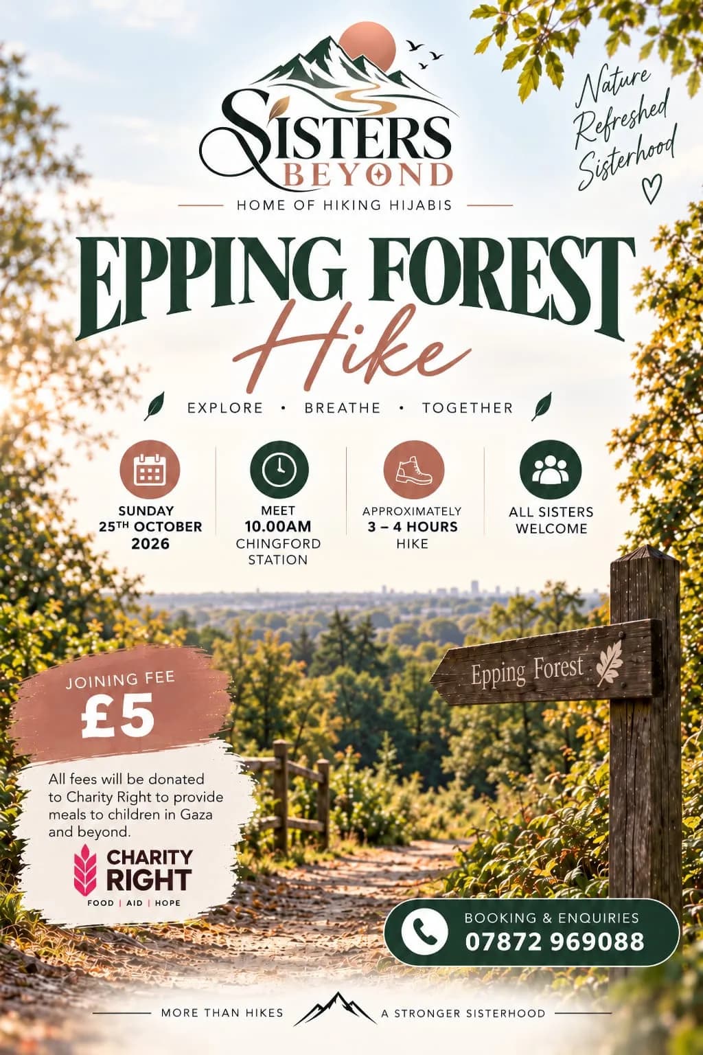 The Epping Forest Charity Hike poster